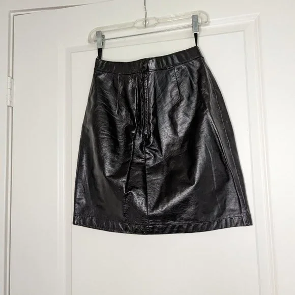 Wilson's Vintage Leather Skirt | Sz 12 | Goth, Grunge, Punk - Picture 1 of 6